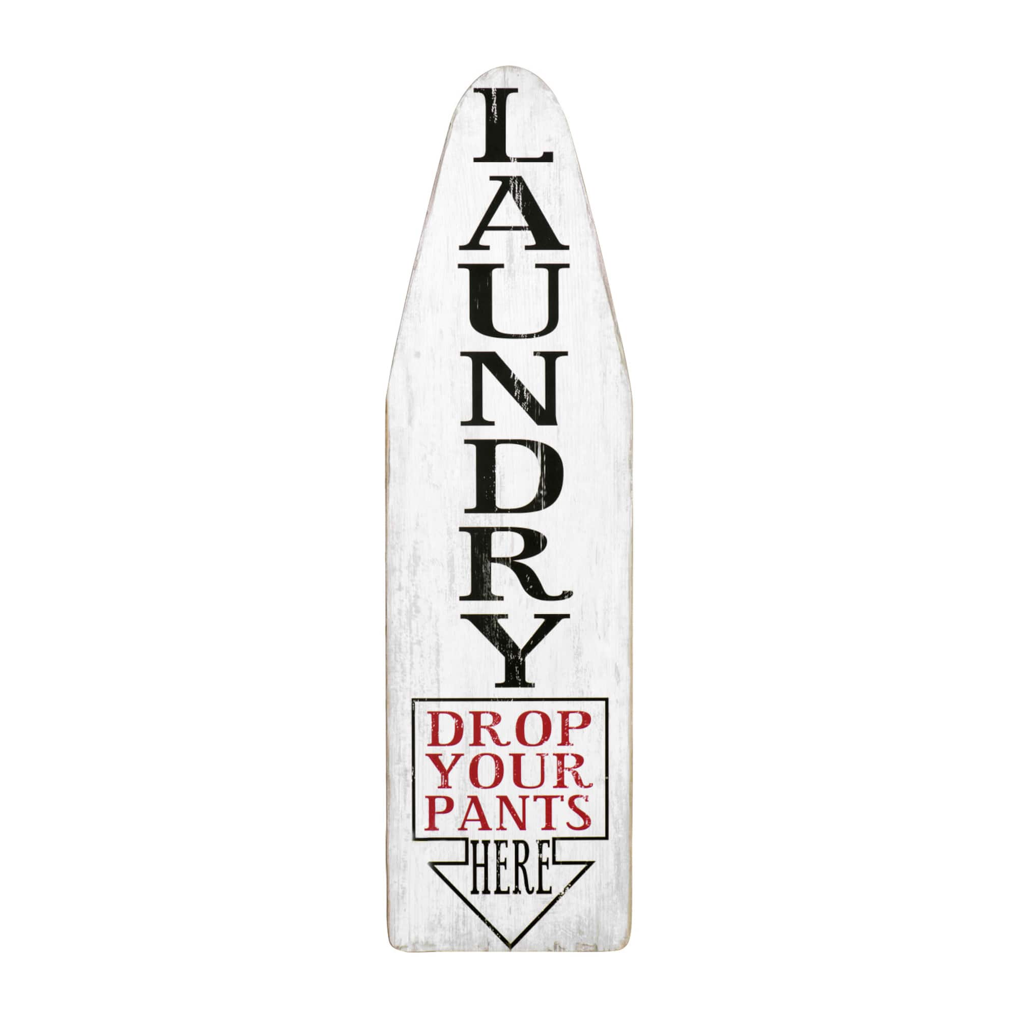 Hello Honey® White Laundry Ironing Board Shaped Wood Sign